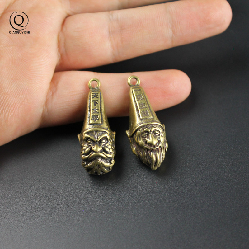 Ethnic Fashion World - Porte-clé en laiton massif pour hommes,