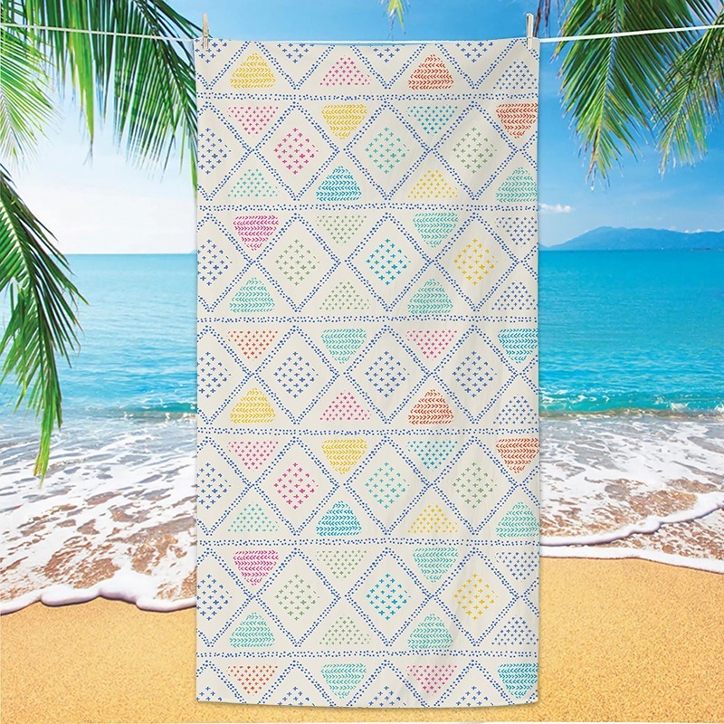 Serviette de bain vintage ethn - Ikat Woven Fabric avis et prix
